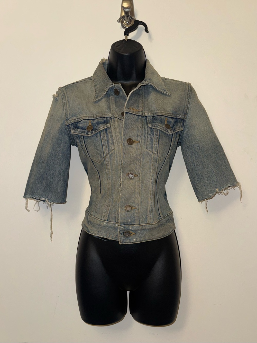 Saint Laurent 2015 Cropped Denim Jacket